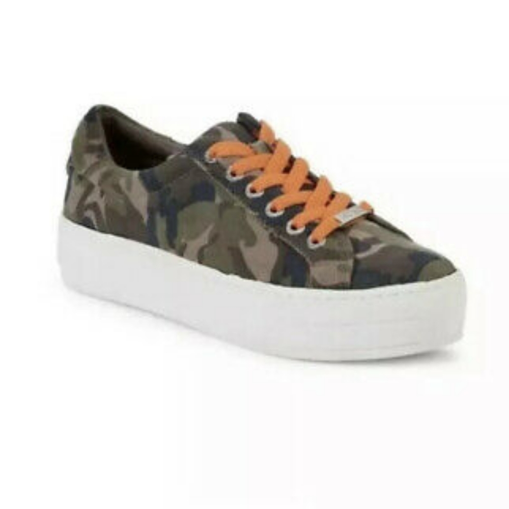 ✨So Comfy✨J Slides NYC Platform Camouflage Sneakers Green 8.5 M
